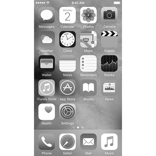 iPhone black and white screen